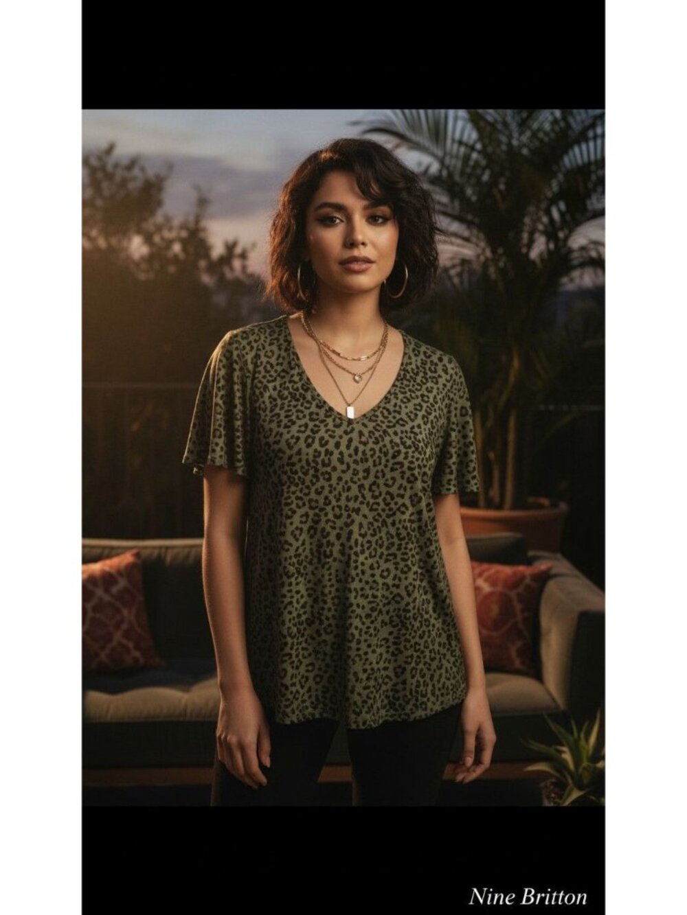Leopard Print Short Sleeve Top Strappy Detail Indie Sleaze Grunge/Whimsigoth Y2K